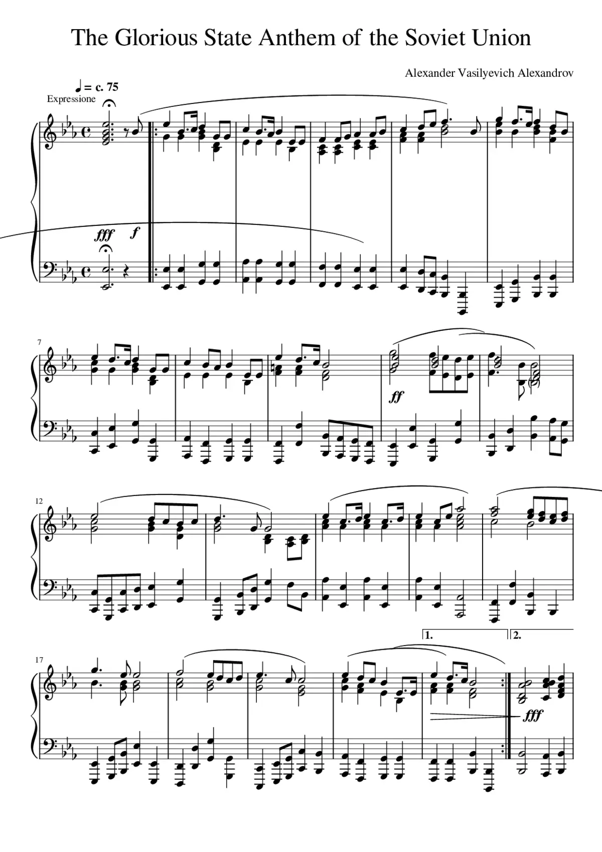 State Anthem of the Soviet Union - Page 1