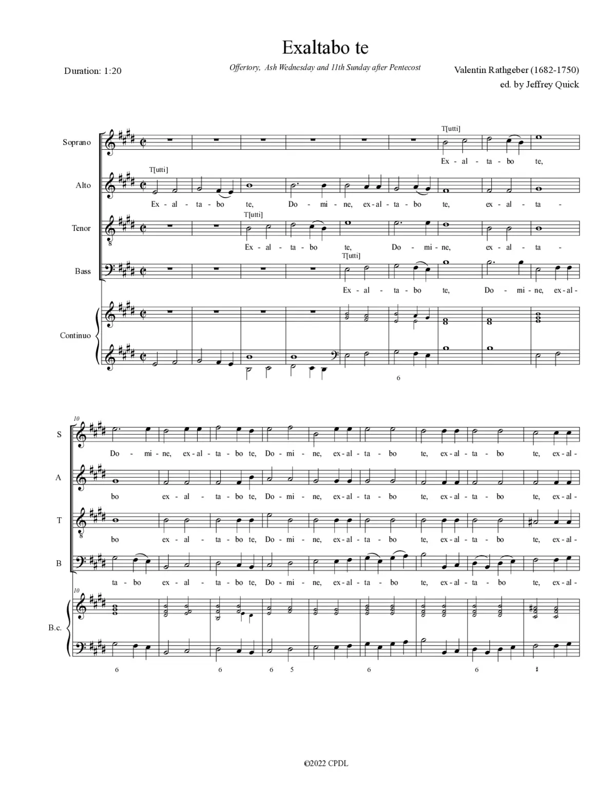 Exaltabo te - Page 1