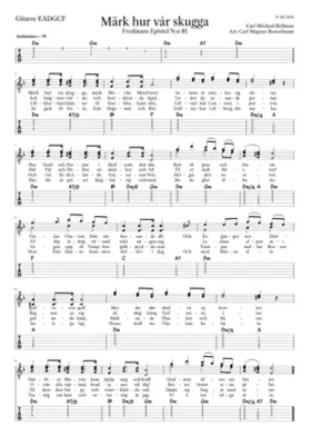 fredmans epistel no 81 märk hur vår skugga