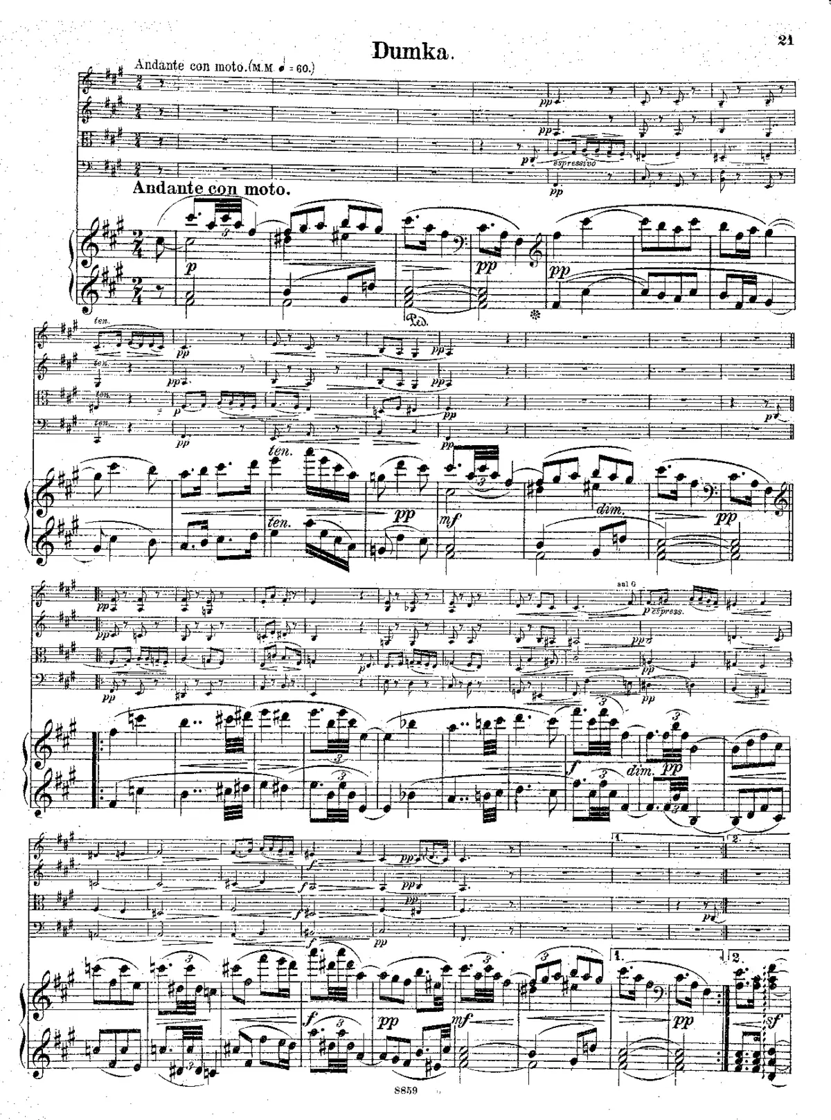 Piano Quintet No.2 - Page 1