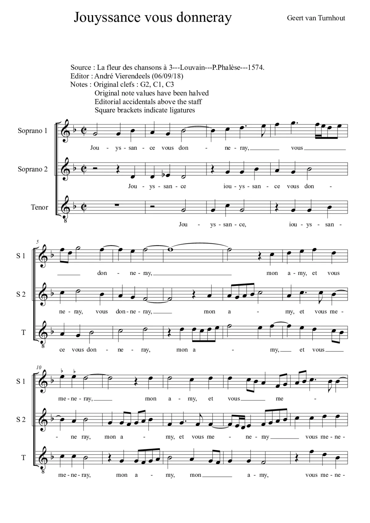 Jouyssance vous donneray - Page 1