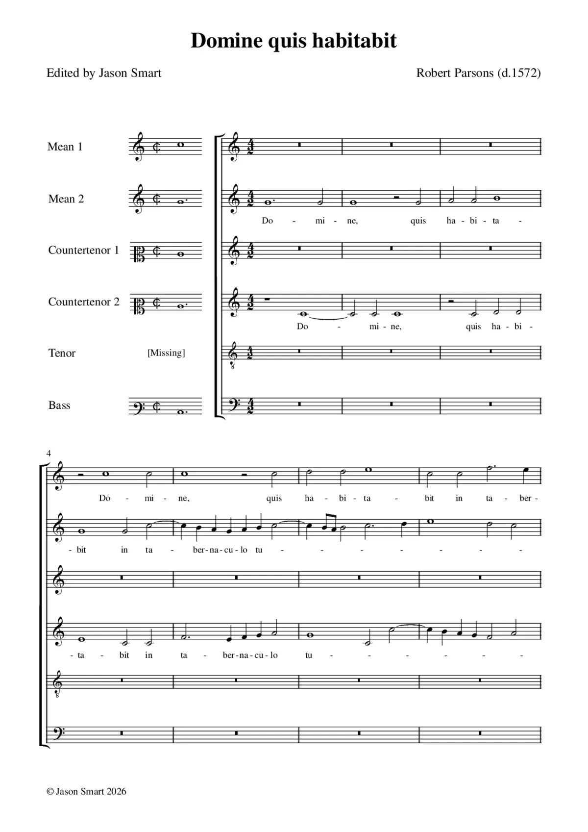 Domine, quis habitabit - Page 1