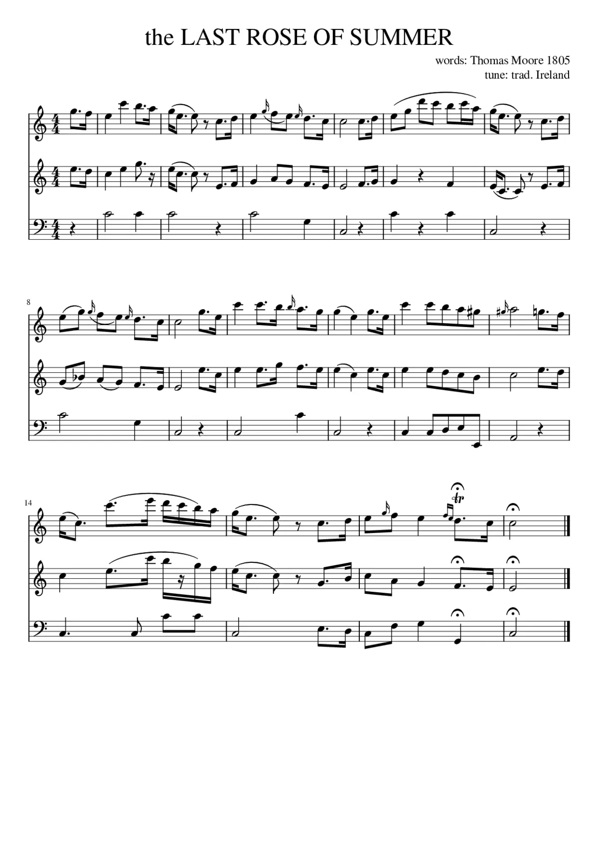 the LAST ROSE OF SUMMER - Page 1