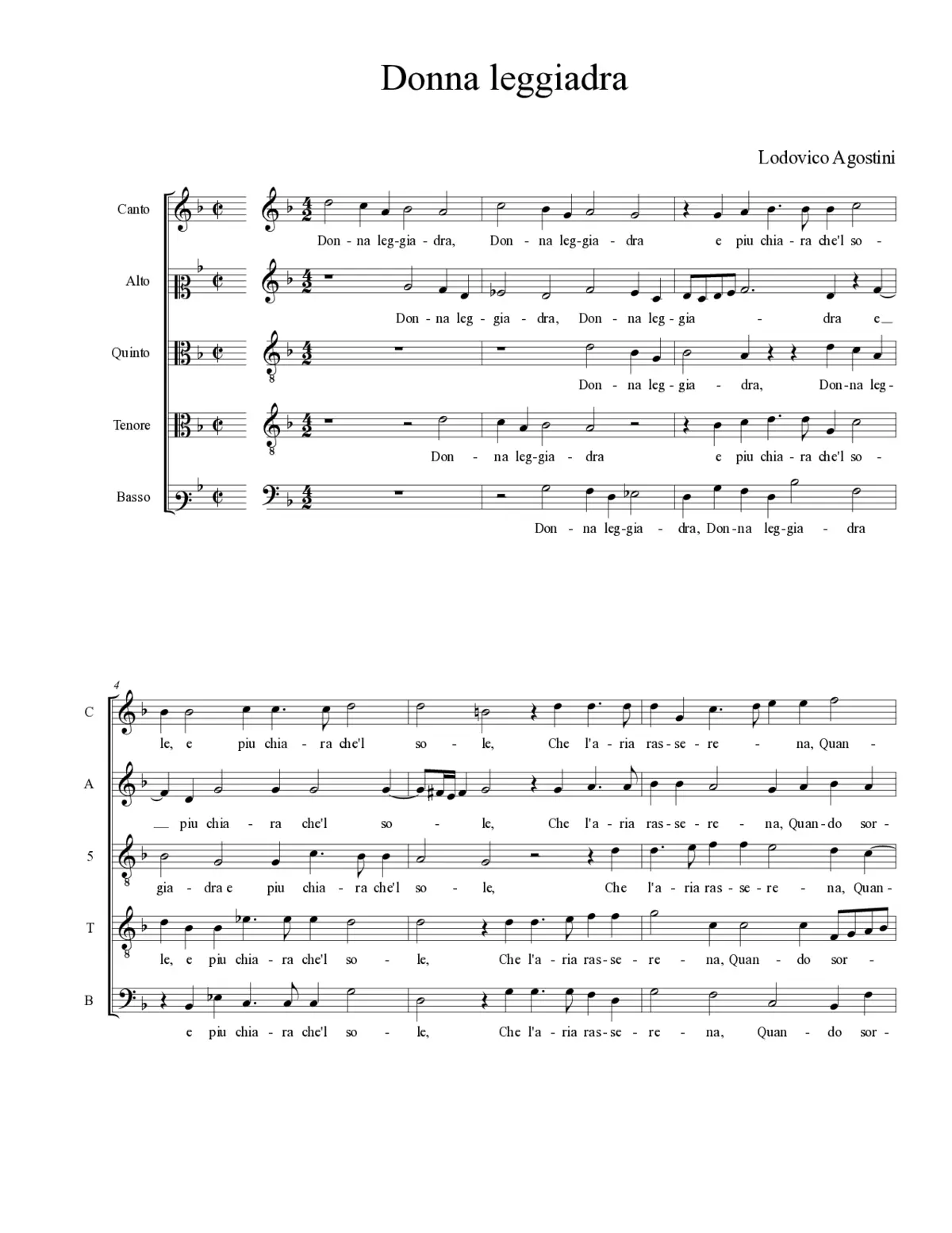 Donna leggiadra - Page 1