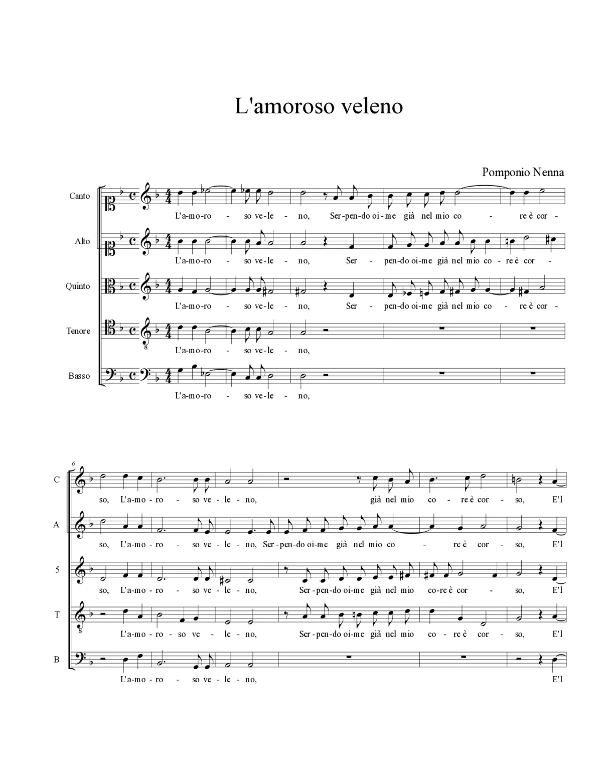 L'amoroso veleno - Page 1