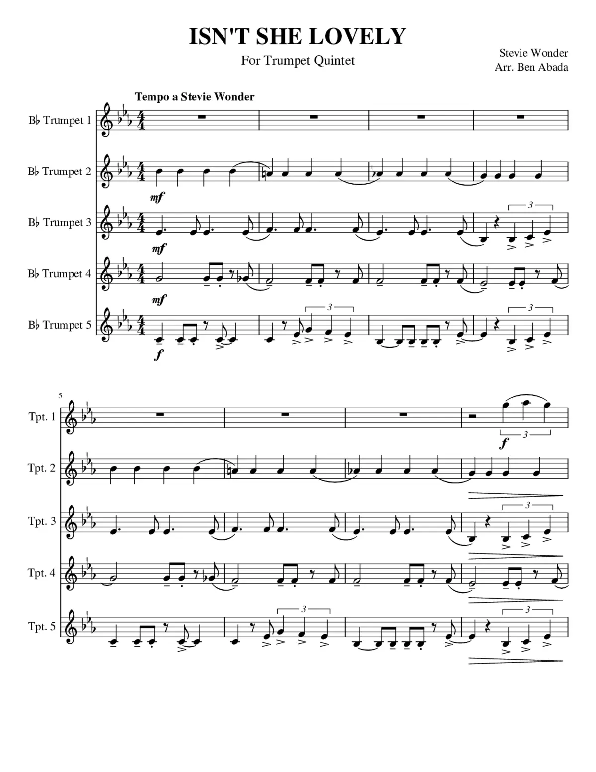 Isn't She Lovely - Page 1