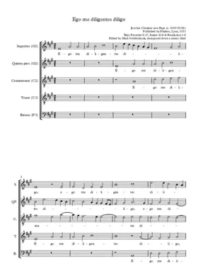 Ego me diligentes diligo