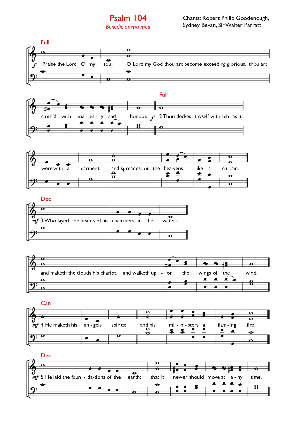 Double chant in G major - Page 1