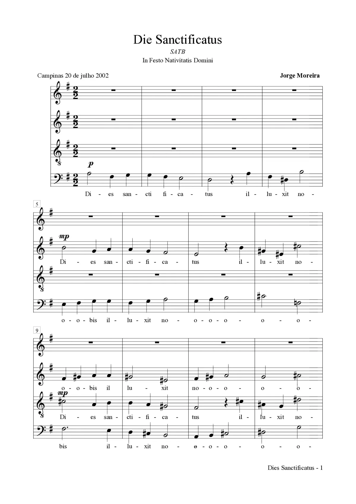 Dies Sanctificatus - Page 1