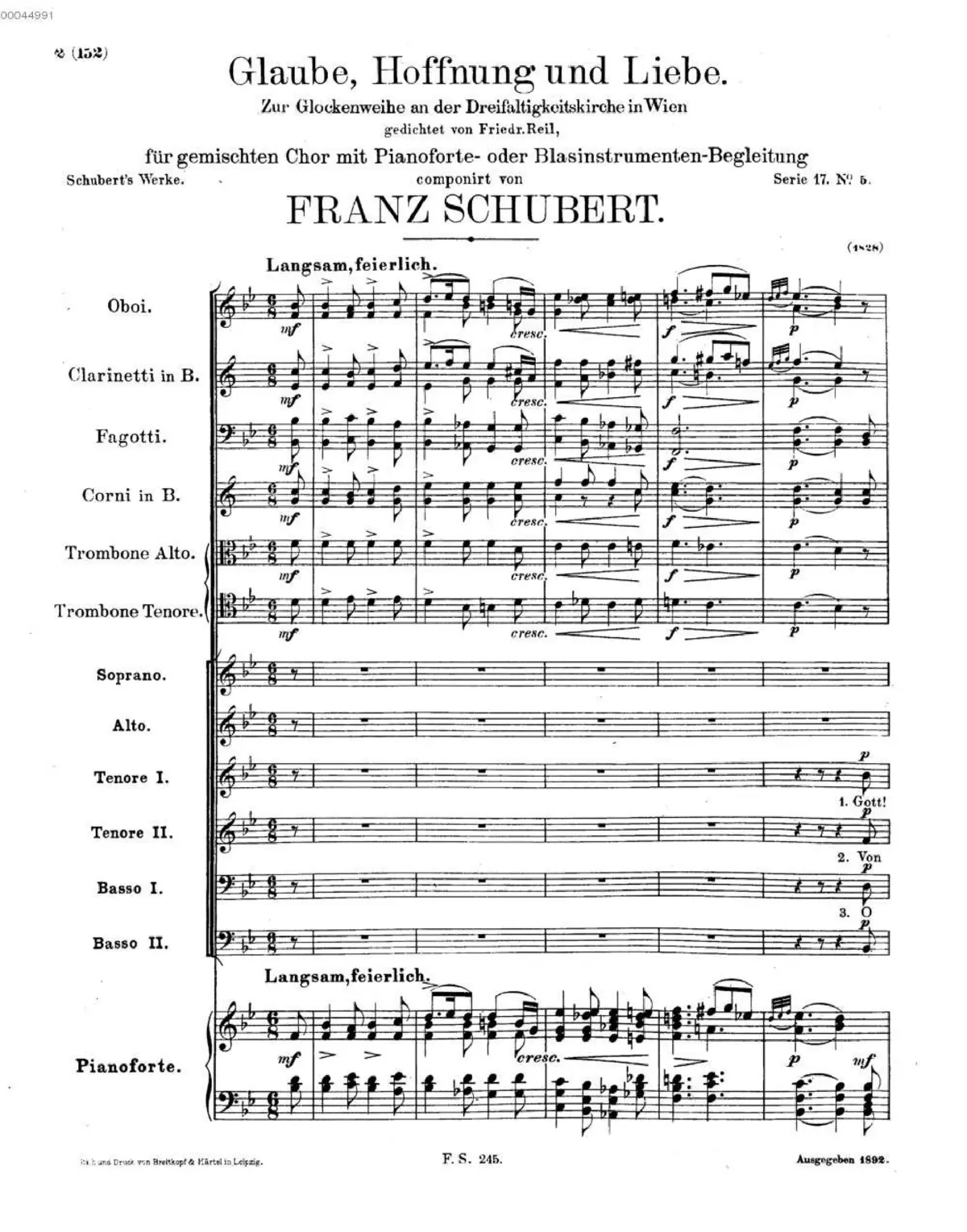 Glaube, Hoffnung und Liebe, D.954 - Page 1