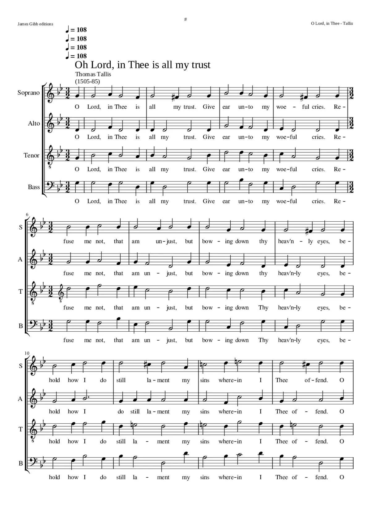 O Lord in thee is all my trust - Page 1