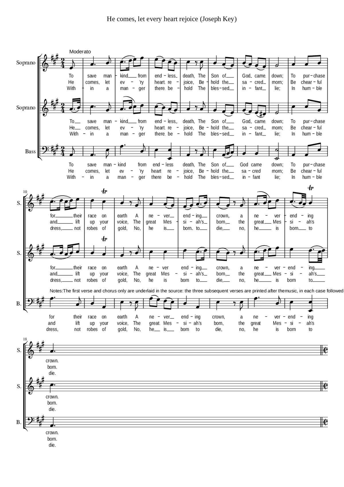 He comes let every heart rejoice - Page 1