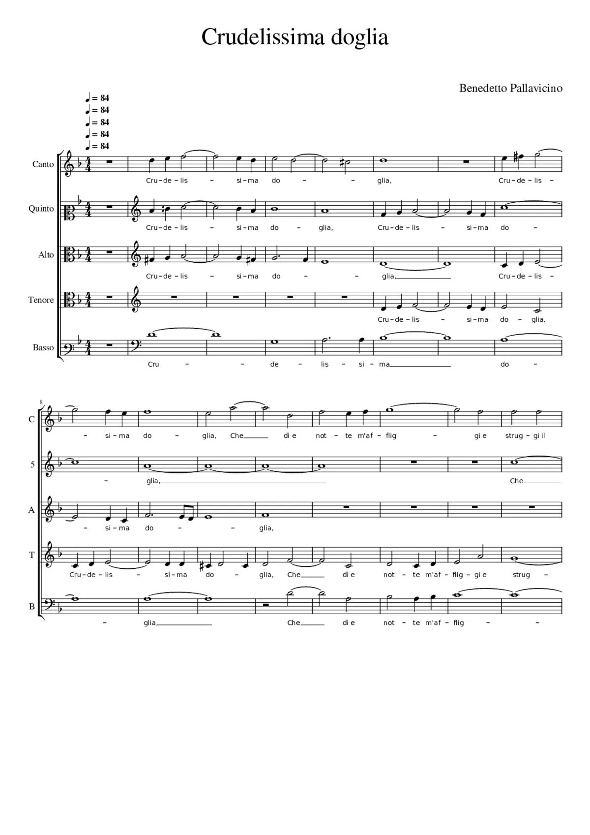 Crudelissima doglia - Page 1