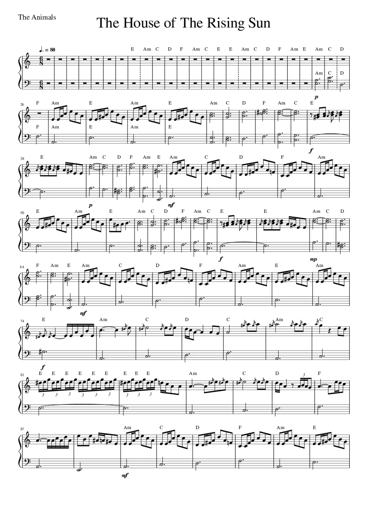 house of the rising sun - Page 1