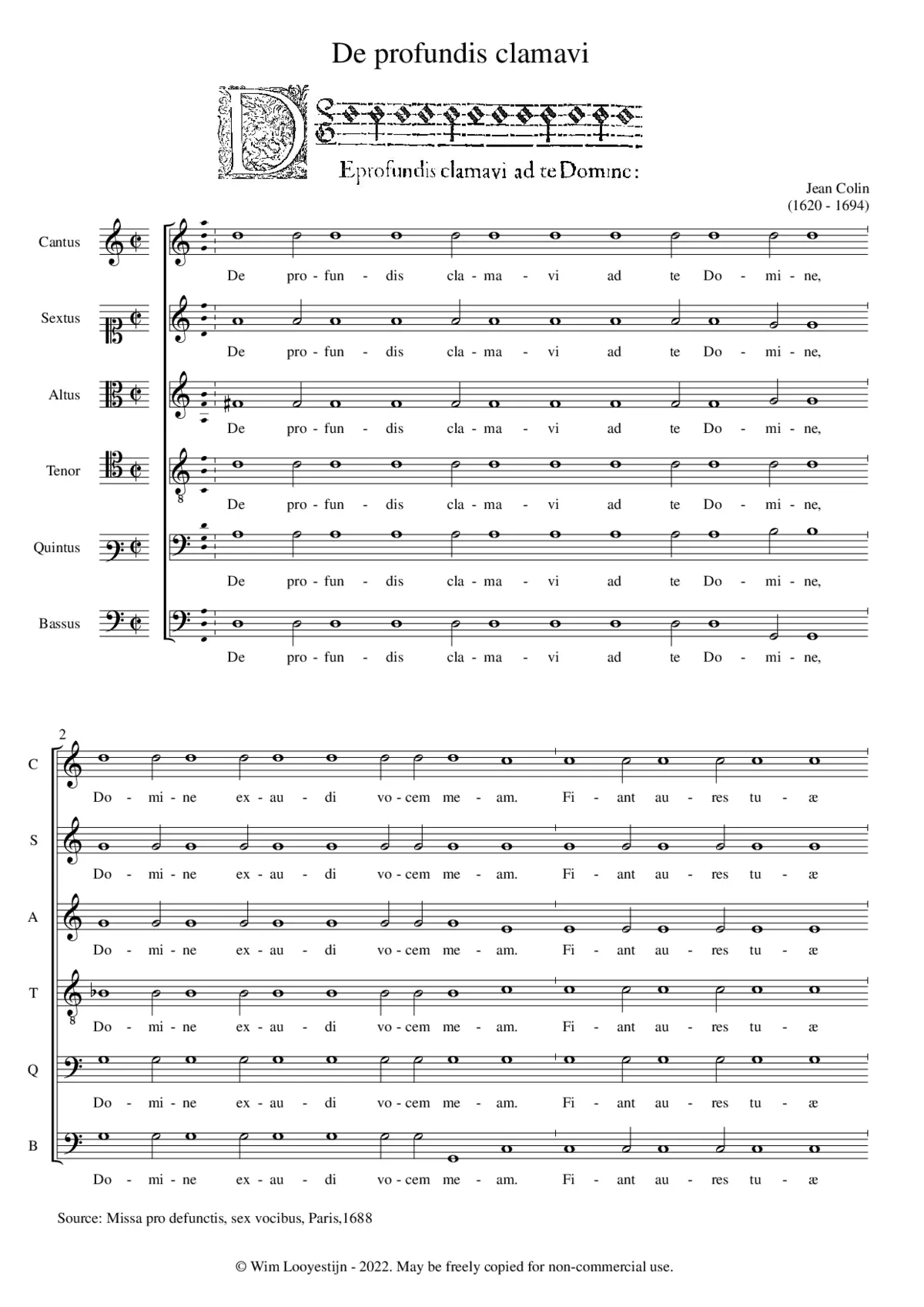 De profundis clamavi a 6 - Page 1