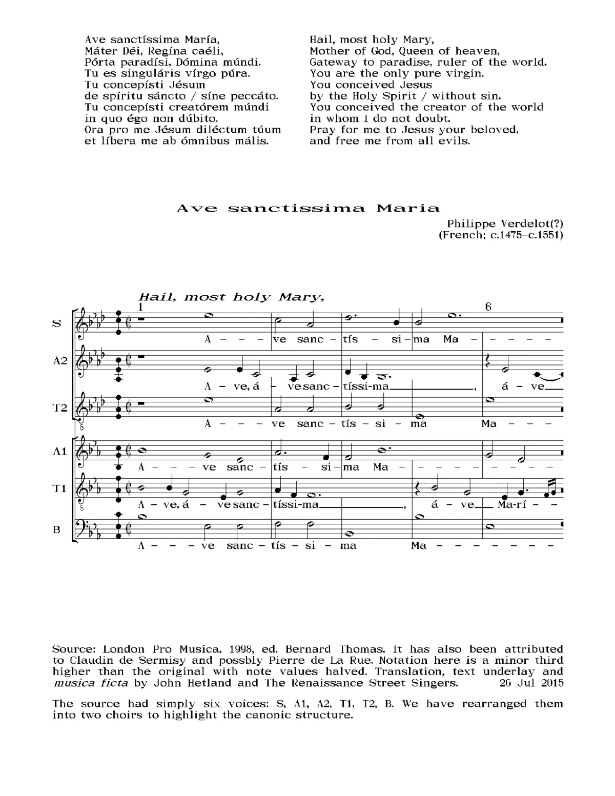 Ave sanctissima Maria - Page 1