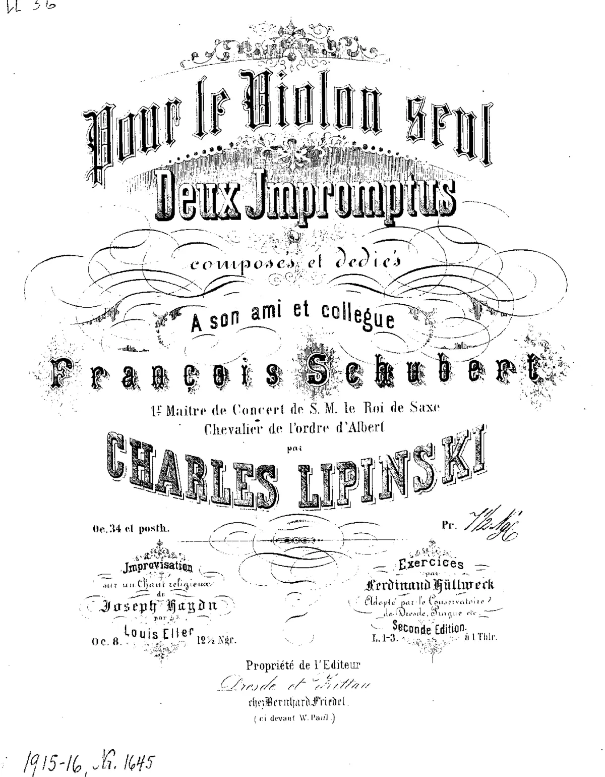 2 Impromptus for violin solo - Page 1