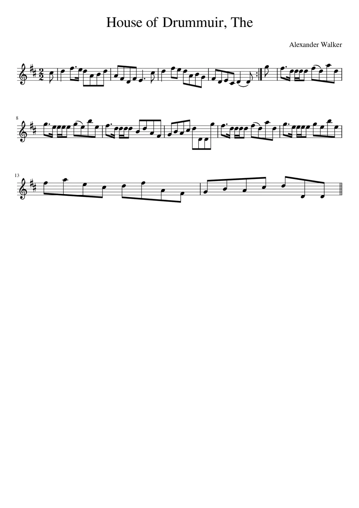 The House of Drummuir - Page 1