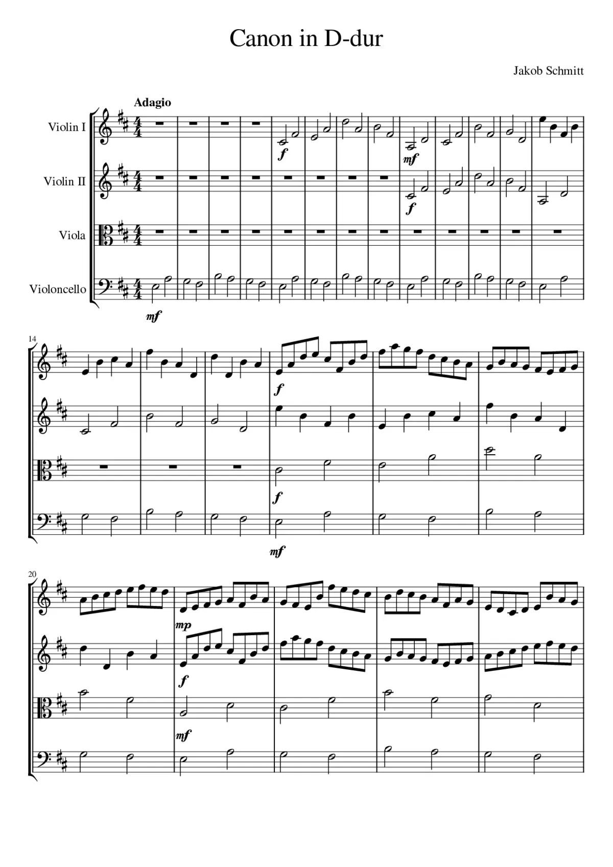 canon in d dur - Page 1