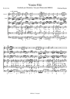 Venite filii, MH 502