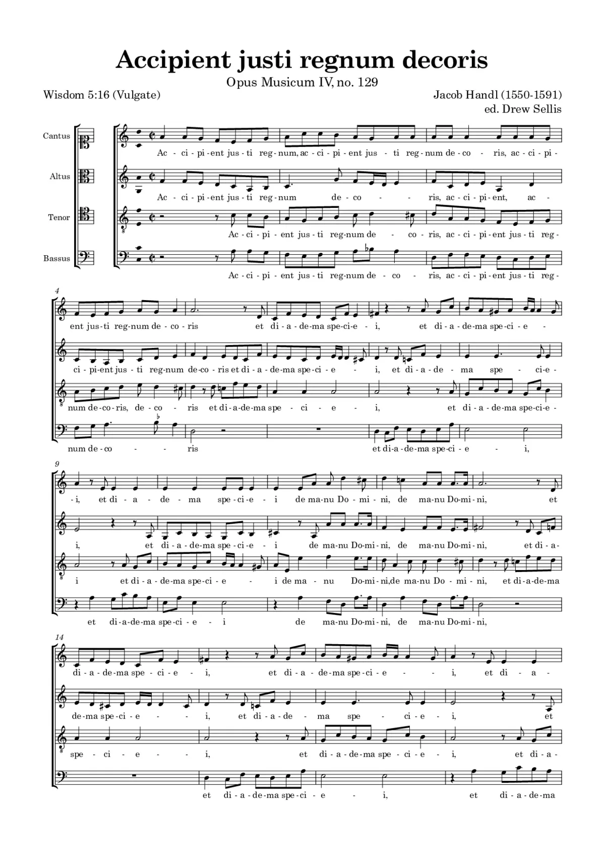 Accipient justi regnum decoris - Page 1