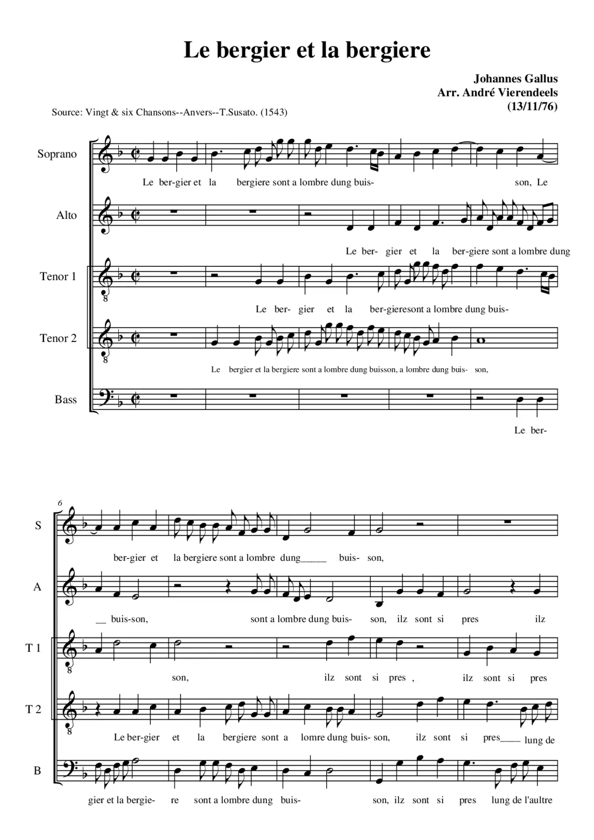 Le berger et la bergiere - Page 1