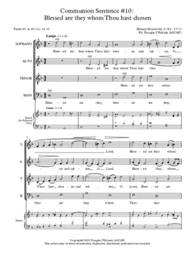 Communion Sentence No. 10 Blessed are they whom thou hast chosen