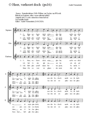 O Heer, verhoort toch