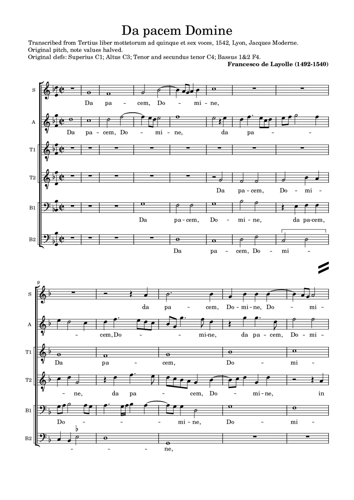 Da pacem, Domine - Page 1