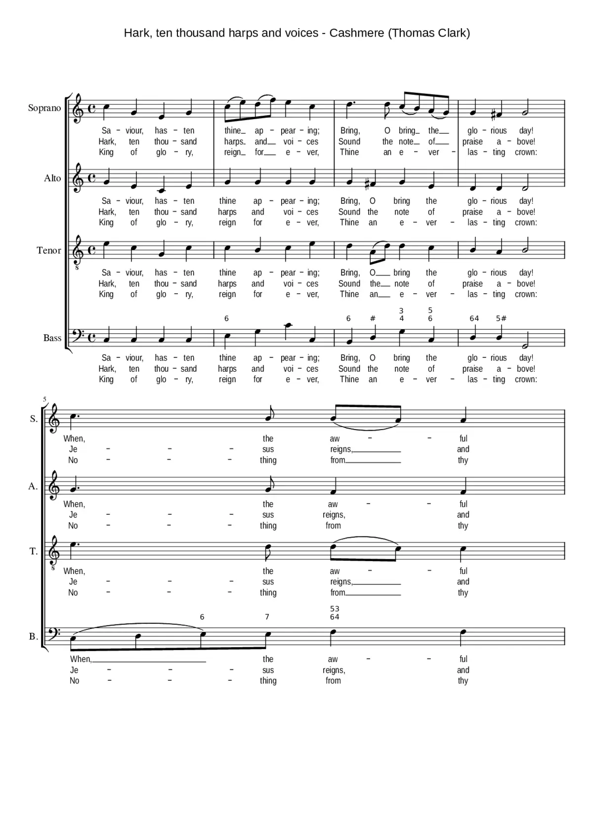 Hark ten thousand harps and voices - Page 1