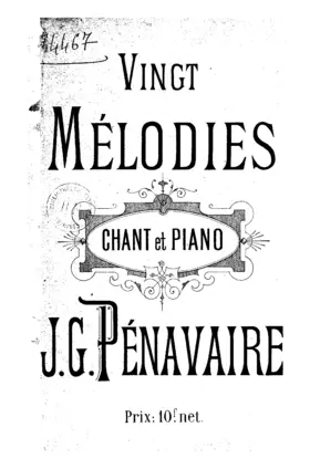 Vingt mélodies pour chant et piano