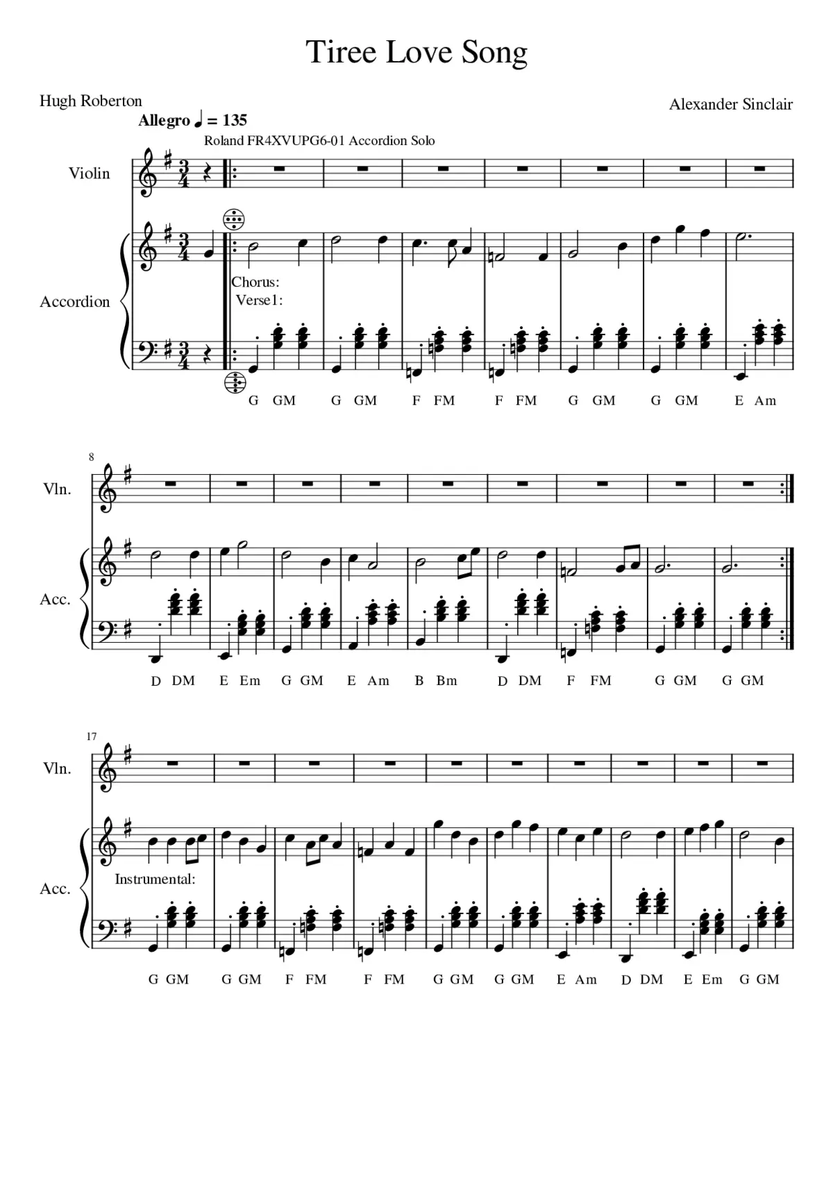 Tiree Love Song - Page 1