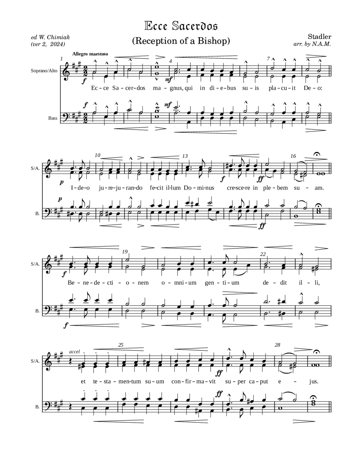 Ecce sacerdos - Page 1