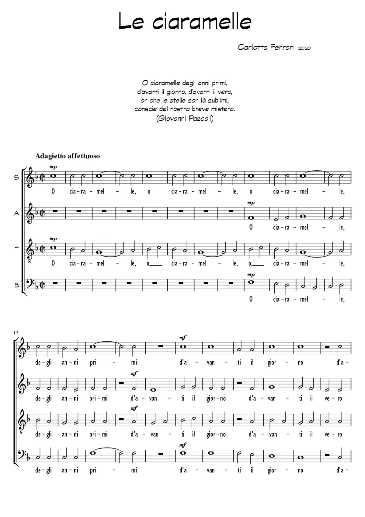 Le ciaramelle - Page 1
