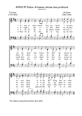 Father of heaven, whose love profound