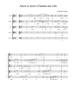 Amor io moro e l'anima sen vola
