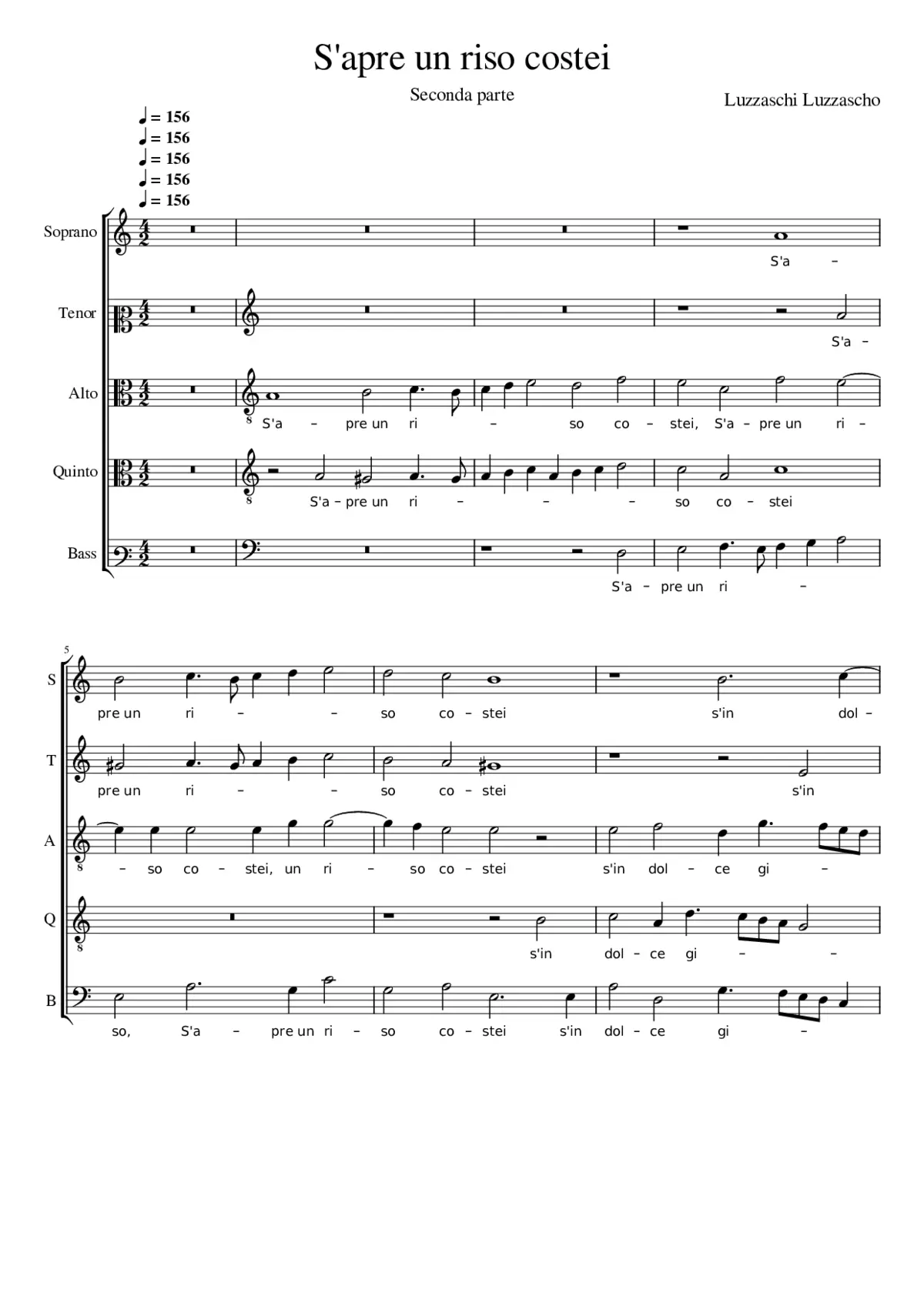 S'apre un riso costei - Page 1