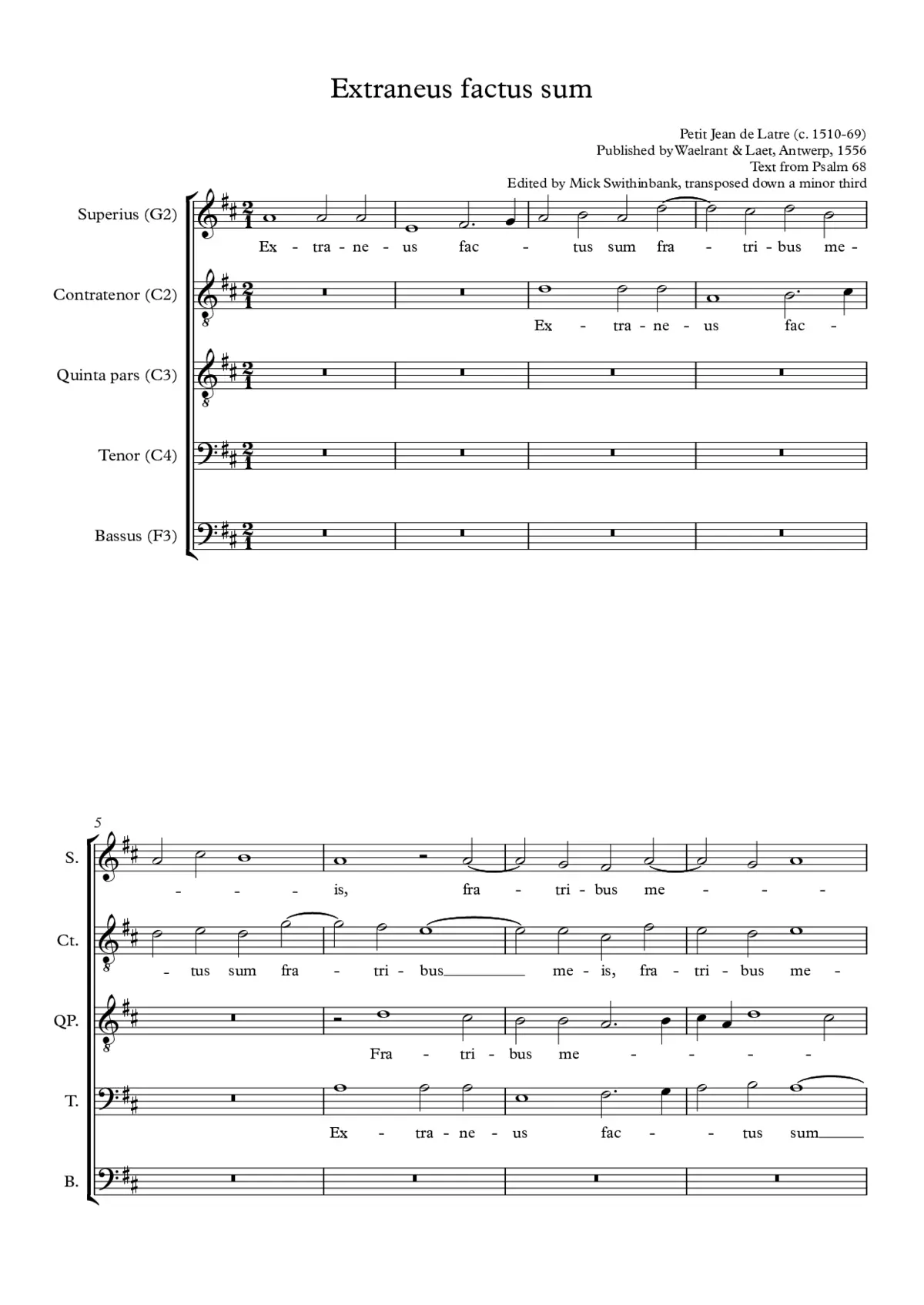 Extraneus factus sum - Page 1