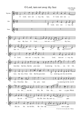 O Lord, turn not away thy face