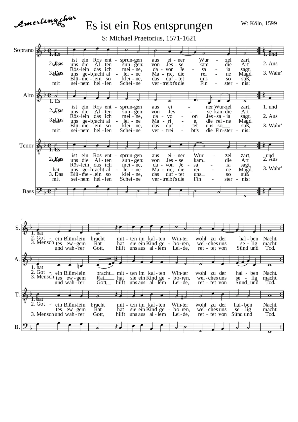 es ist ein ros entsprungen - Page 1