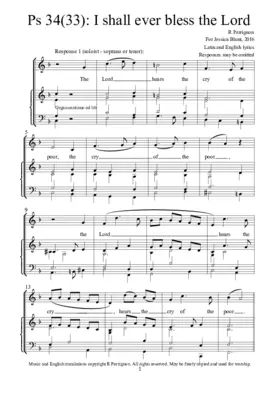 Psalm 34: I shall ever bless the Lord