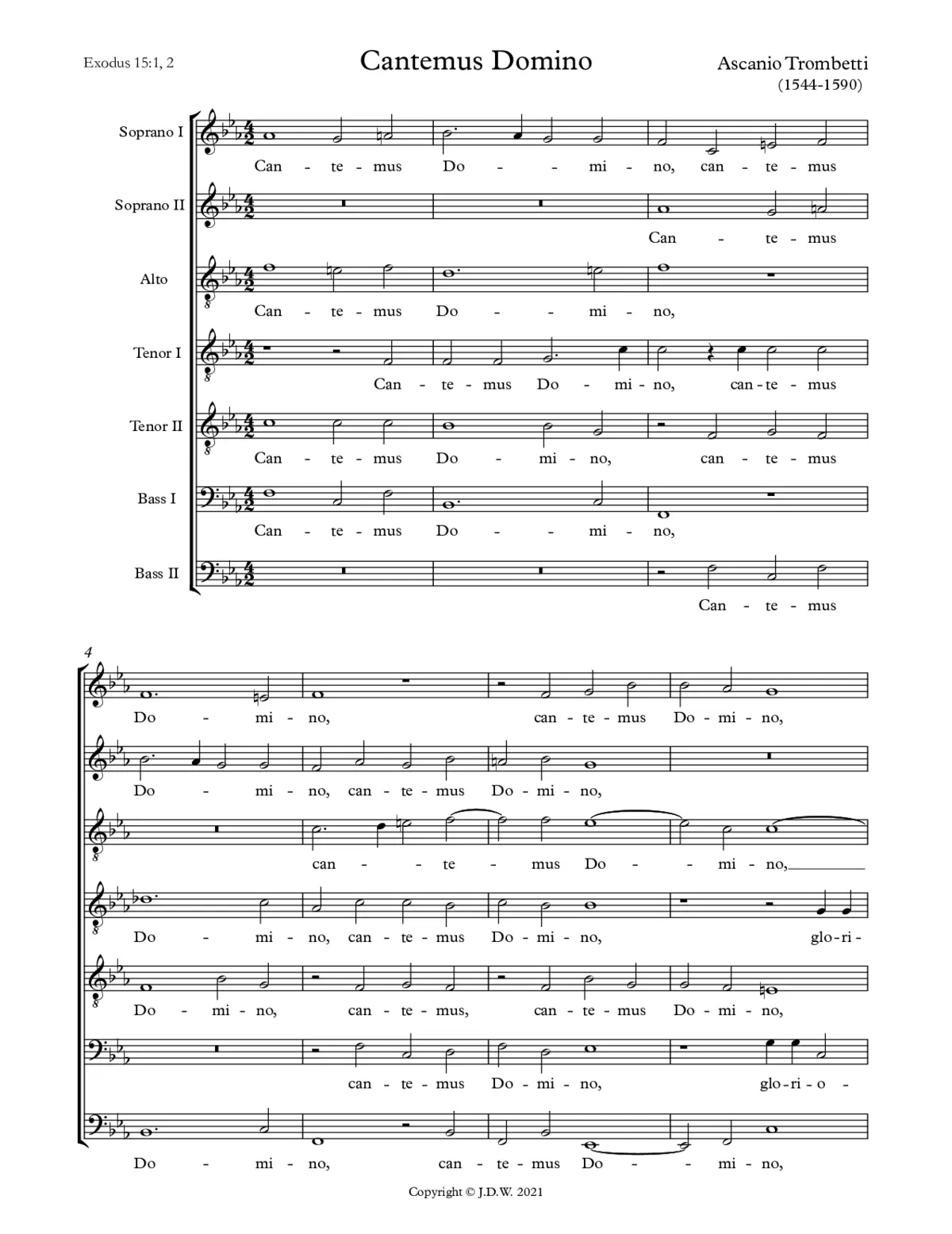 Cantemus Domino - Page 1