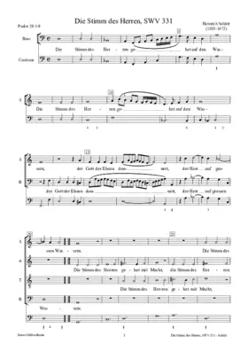 Die Stimm des Herren gehet auf den Wassern, SWV 331