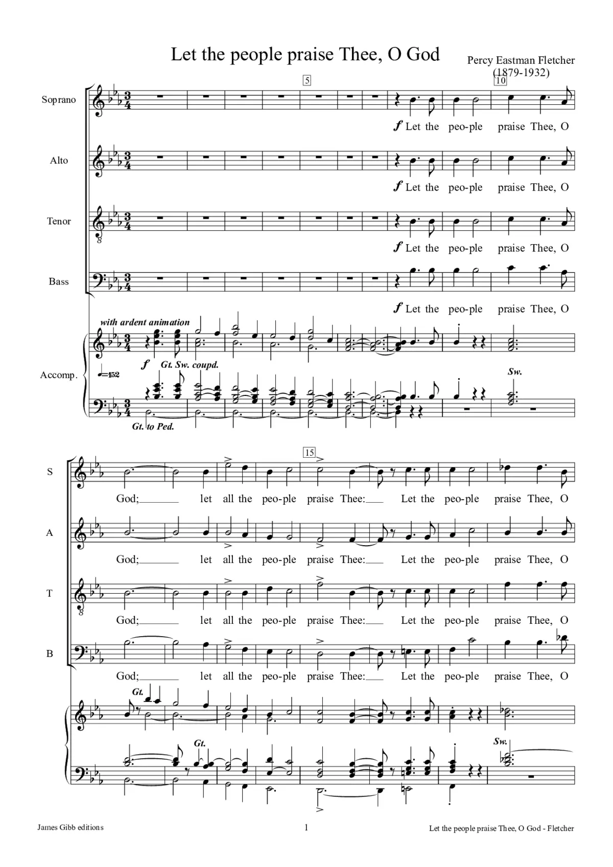 Let the people praise Thee, O God - Page 1