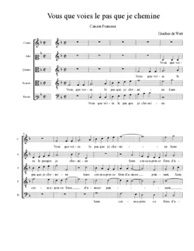 Vous que voies le pas que je chemine