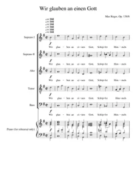 Wir glauben an einen Gott Op. 138 No. 8