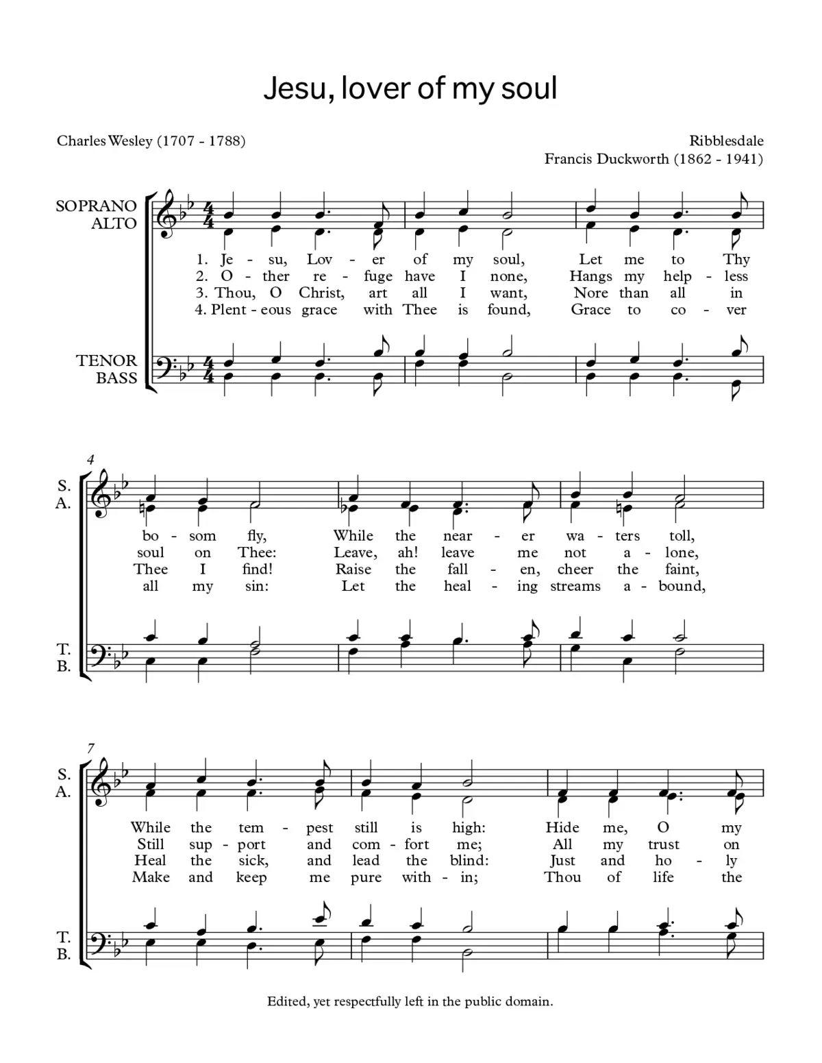 Jesu, Lover of my soul - Page 1