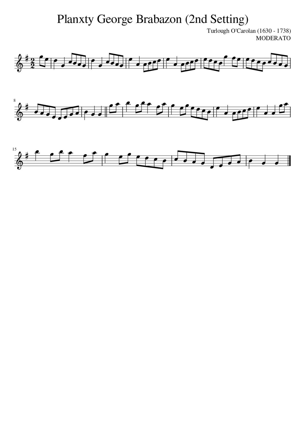 Planxty George Brabazon (2nd Setting) - Page 1