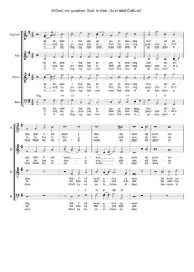 O God my gracious God to thee