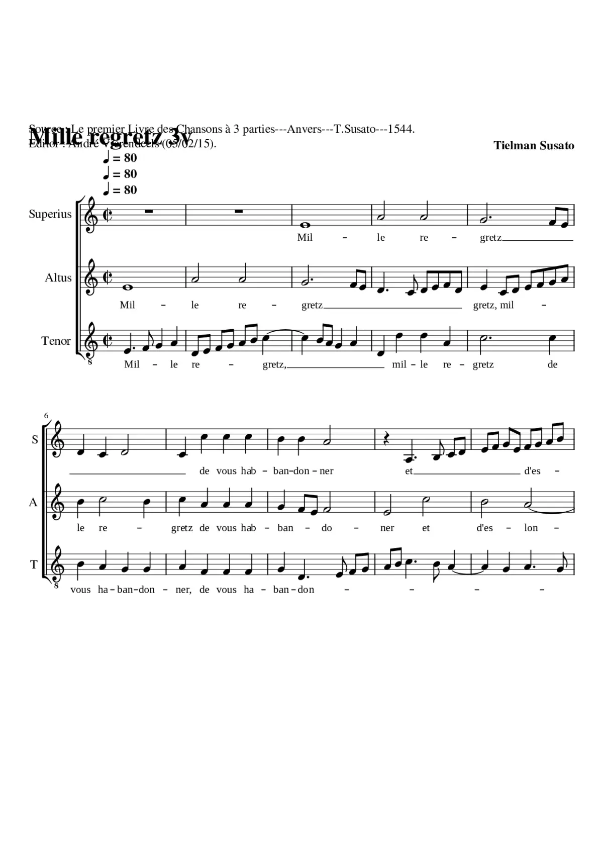 Mille regretz a 3 - Page 1